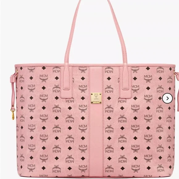 MCM Visetos monogram canvas shopper with zip pouch and nappa leather trim New - Picture 4 of 13